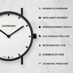 Larsen & Eriksen – Louisiana – Minimalist Analog Quartz Wrist Watch – 37 mm – 3ATM Water Resistance – Danish Design – Assembled by Hand – Black | White | Black