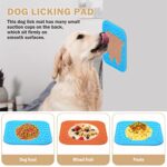 Lick Mat for Dogs Slow Feeder Licking Mat Anxiety Relief Lick Pad with Suction Cups for Peanut Butter Food Treats Yogurt, Pets Bathing Grooming Training Calming Mat – 2 Pack