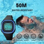 CakCity Mens Digital Waterproof Watch Womens Square Watch Men Wrist Watches Stop Watch with Countdown Timer Dual Time Watch