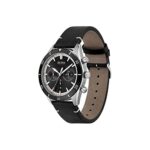 BOSS Men’s Stainless Steel Quartz Watch with Leather Strap, Black, 22 (Model: 1513864)