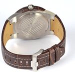 Jacques Lemans Men’s Miami 50mm Silver andBrown Dial Leather Watch