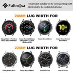 Fullmosa 22mm Leather Watch Bands Compatible with Samsung Galaxy Watch 46mm,Galaxy Watch 3 45mm,Gear S3 Frontier/Classic,Huawei Watch GT,Garmin Vivoactive 4/Forerunner 945,Black