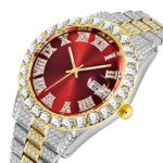 SENRUD Unisex Crystal Watch Fashion Diamond Watch Mens Womens Full Iced-Out Watches Luxury Diamond Bracelet Watch