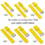 GadgetWraps 18mm Silicone Watch Band Strap with Quick Release Pins – Compatible with Speidel, Daniel Wellington, Wristology – 18mm Quick Release Watch Band (Sun Yellow, 18mm)