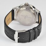 JACQUES LEMANS Men’s Stainless Steel Quartz Watch with Leather Strap, Black, 22 (Model: Sydney)
