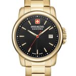 Swiss Military Hanowa Unisex-Adults Analog Quartz Watch with Stainless Steel Strap 06-5230.7.02.007, Gold, One Size, Bracelet