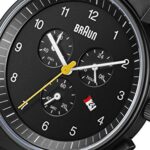Braun Men’s BN0035BKBKG Classic Chronograph Analog Display Quartz Black Watch