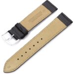 Hadley-Roma 18mm ‘Men’s’ Leather Watch Strap, Color:Black (Model: MSM725RA 180)