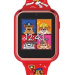 Accutime Kids Nickelodeon Paw Patrol Red Educational Touchscreen Smart Watch Toy for Toddlers, Boys, Girls – Selfie Cam, Learning Games, Alarm, Calculator, Pedometer & More (Model: PAW4275AZ)