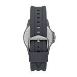 Fossil Men’s Blue Quartz Stainless Steel and Silicone Three-Hand Watch, Color: Smoke, Gray (Model: FS5994)