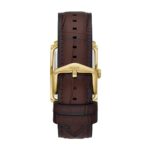 Fossil Men’s Carraway Quartz Stainless Steel and Leather Three-Hand Watch, Color: Gold, Brown (Model: FS6011)