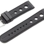 Hadley-Roma 20mm ‘Men’s’ Rubber Watch Strap, Color:Black (Model: MS3455RA 200)