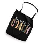 Basketball Bball Coach For Women Girls Wife Leopard Coaches Tote Bag