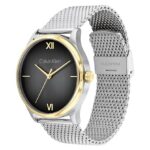 Calvin Klein Ascend – Men’s 3H Quartz Watch Stainless Steel, Mesh Bracelet – Water Resistant 3 ATM/30 Meters – Fashionable CK Watch for Women – 43 mm