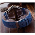 MINILUJIA Travel The World Watch Cool Unique Airplane Moving Flying World Map Watch with Blue Jeans Color Watch Band Gril’s Watch Small Wrist