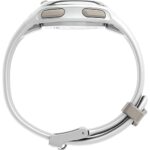 TIMEX Women’s IRONMAN Transit 33mm Resin Strap Watch – White/Chrome tone- White resin strap