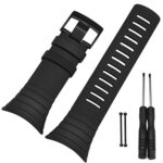 Picowe Watch Band Strap, Rubber Watch Replacement Band Strap Accessories Compatible with SUUNTO CORE All Black Series Watch SS014993000/SS013336000/SS013337000