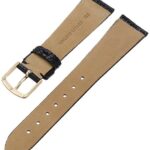 Hadley-Roma Men’s MSM700SA-180 18mm Short Black Genuine Lizard Leather Watch Strap