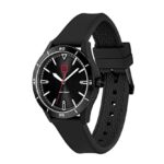HUGO #Catch Unisex Quartz TR90 Case and Silicone Strap Watch, Color: Black (Model: 1520035)