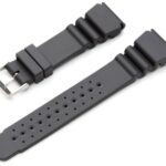 Hadley-Roma 24mm ‘Men’s’ Rubber Watch Strap, Color:Black (Model: MS3459RA 240)