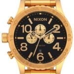 NIXON 51-30 Chrono A1389-300m Water Resistant Men’s Analog Fashion Watch (51mm Watch Face, 25mm Stainless Steel Band) – All Gold/Black