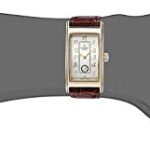 Peugeot Men’s Classic Vintage Watch – Curved Stainless Steel Case with Genuine Leather Band