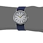 Timex Women’s TW2U29900 Weekender 31 Blue/White Fabric Slip-Thru Strap Watch( TW2U29900)