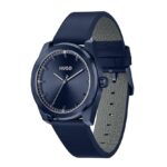 HUGO #Bright Men’s 42mm 3H Quartz Leather Wristwatch – Water Resistant up to 5ATM/50 Meters, A Clean and Modern Look