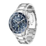 BOSS Runner Men’s 44mm Chronograph Stainless Steel Wristwatch – Water Resistant up to 5ATM/50 Meters, Rotating Bezel, Perfect for a Sporty Look