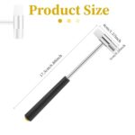 Gunsmithing Hammer, 7 Inch Dual Head Small Hammer, Double Face Jewelry Mallet Plastic Head and Metal Head, Black Plastic Grip, Mini Hammer for Crafts, Watch, Instruments, Tuning, Leather, DIY