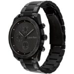 Calvin Klein Men’s Everyday Elegance Watch – Black Steel Case, Link Bracelet Multi-Function (Model: 25200359)