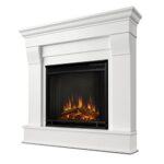 Chateau 41″ Corner Electric Fireplace in White by Real Flame