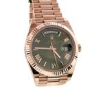 Rolex Day-Date 40mm 18k Everose Gold Olive Green Dial Men’s Watch 228235