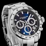 Stührling Original Men’s Chronograph Watch Stainless Steel Bracelet with Screw Down Crown and Water Resistant to 100 M. Analog Dial Quartz Movement (Blue)