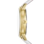 Kate Spade New York Women’s Metro Floral Gold and White Leather Band Watch (Model: KSW1826)