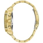 Bulova Men’s Icon High Performance Quartz Chronograph Gold Stainless Steel Watch, Black Dial Style: 97B218