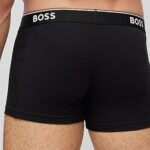 BOSS HUGO BOSS Men’s 3-Pack Stretch Cotton Regular Fit Trunks, Black, Medium
