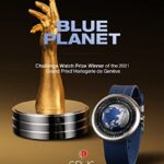 CIGA Design Mechanical Automatic Watch Blue Planet U Series Titanium Case Sapphire Crystal Fluororubber Strap Watches for Men and Women