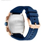 PC PARAS CROWN Watches for Men Tonneau Waterproof Quartz Luxury Chronograph Analog Men’s Wrist Watches Stainless Steel Mens Watches