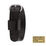 BERTUCCI M-1S Women’s Black Nylon Strap 30mm Stainless Steel Dial Field Watch (Black – Black Nylon)