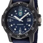 Luminox – G Sea Bass Carbonox X2.2003.ND – Mens Watch 44 mm – Military Watch – Mens Watches – Date Function – 100m Water Resistant – Black Case Blue Band/Dial White Numbers – Made in Switzerland