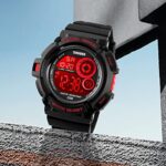 FANMIS Military Multi Function Digital LED Quartz Watch Water Resistant Electronic Sport Watches Red